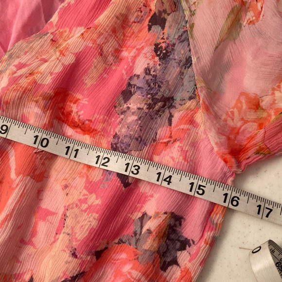 HEMANT & NANDITA Pink Floral Sheer Long-Sleeve Romper - Picture 14 of 16